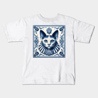 Delft Tile With Sphinx Cat No.2 Kids T-Shirt